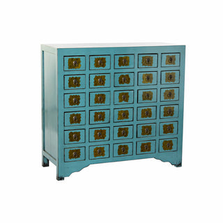 Coffre de tiroirs en bois d'orme en métal (106 x 42 x 99 cm)
