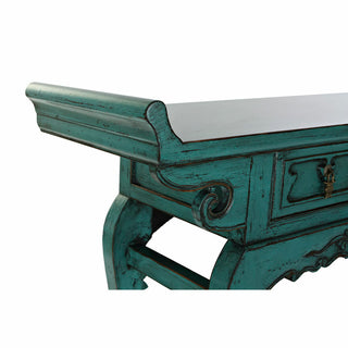 Console Green Multicolour Turquoise Metal 135 x 37 x 89