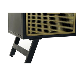 أثاث تلفزيون DKD ديكور منزلي أسود معدني ذهبي (125 × 41 × 62 سم)