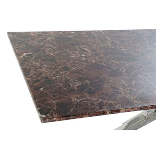 Mesa de comedor DKD Decoración del hogar Acero de mármol (180 x 90 x 76 cm)