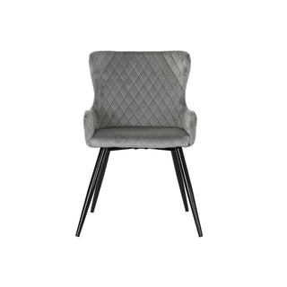 Sedia DKD Home Arredamento nero grigio multicolore 65 x 55 x 82 cm