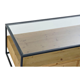 Center Table DKD Home Decor Metal Crystal Fi (120 x 60 x 40 cm)