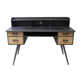 Desk DKD Home Decor ad abete in metallo (135 x 60 x 95 cm)