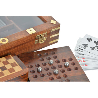 Board game DKD Home Decor Crystal Brass Rosewood (29.5 x 14.5 x 6 cm)