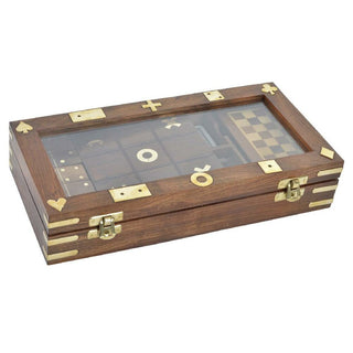 Board game DKD Home Decor Crystal Brass Rosewood (29.5 x 14.5 x 6 cm)