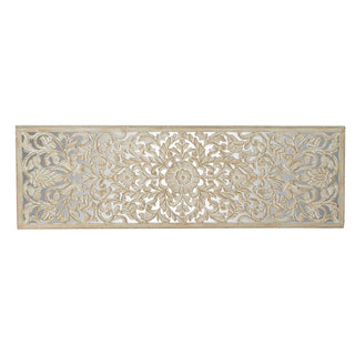 Cabecera DKD Home Decoración de espejo dorado blanco mdf madera 183 x 3 x 61 cm