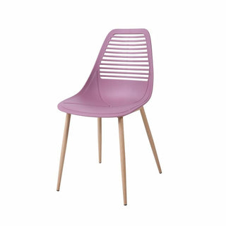 Sedia DKD Home Arredamento in metallo in metallo marrone chiaro rosa in plastica 445