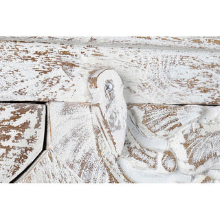Ντουλάπιο DKD σπίτι διακόσμηση λευκό μεταλλικό μάνγκο ξύλο (100 x 43 x 190 cm)