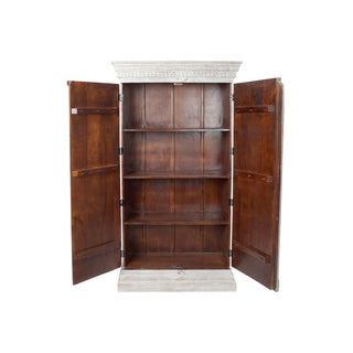 Cupboard  White Metal Mango wood (100 x 43 x 190 cm)