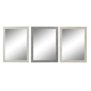 Espejo de pared dkd Home Decoración 70 x 2 x 96 cm Crystal Grey Beige White