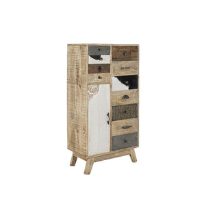 Chiffonier DKD Home Decorazioni in legno di mango in ottone in pelle in metallo (55 x 30 x