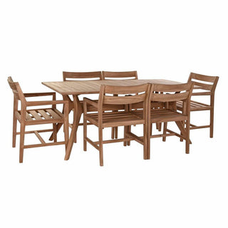 Set of 3 tables DKD Home Decor Teak (180 x 90 x 75 cm) (7 pcs)