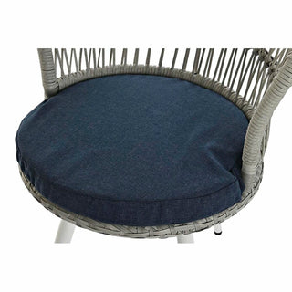 Tischset mit 2 Sessel DKD Home Dekor blau weiß blau/weiß