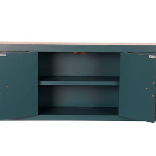 TV furniture DKD Home Decor Fir Dark blue MDF Wood 130 x 24 x 51 cm
