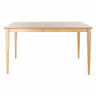 Tafel ingesteld met 6 stoelen DKD Home Decor Lichtbruine eiken MDF -hout (1,4 x