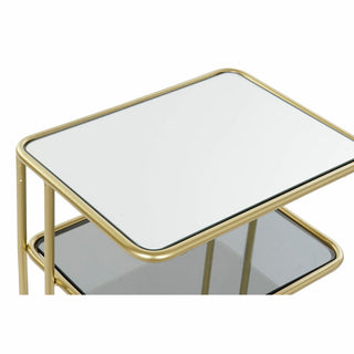 Bijzettafel DKD Home Decor 40 x 31 x 61 cm spiegel kristal gouden metaal