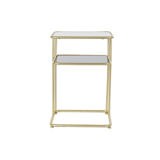 Bijzettafel DKD Home Decor 40 x 31 x 61 cm spiegel kristal gouden metaal