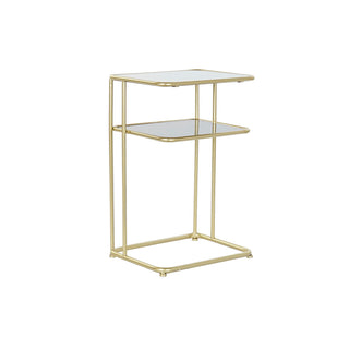 Mesa lateral DKD Home Decoración 40 x 31 x 61 cm Metal de oro de espejo de espejo