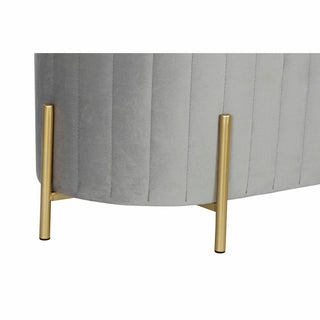 Banco DKD Home Decoração cinza metal dourado 123 x 50 x 45 cm