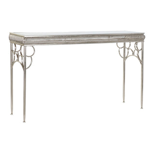 Consola DKD Home Decoración de espejo de metal plateado 122 x 31 x 72 cm