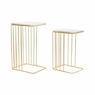 Ensemble de 2 petites tables DKD Home Décoration dorée 45,4 x 37,5 x 73 cm