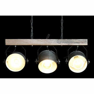 Plafondlicht DKD Home Decor bruin zilveren ijzeren mango hout 50 w 72 x 16