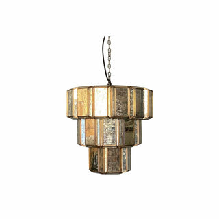 Luce del soffitto DKD Home Arredamento in ferro d'oro in cristallo (43 x 43 x 43 cm)