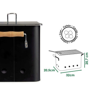Barbecue Portable With handles Iron (20,5 x 20,7 x 32 cm)