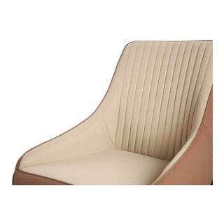 Fauteuilstrepen Beige Polyskin staal (51 x 92 x 65 cm)