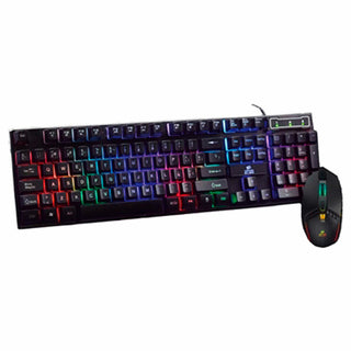 Keyboard with Gaming Mouse ELBE PTR103G Black