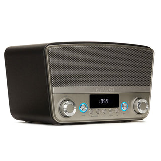 Radio Aiwa BSTU750BK 50W Speaker Silver Black Vintage - GURASS APPLIANCES