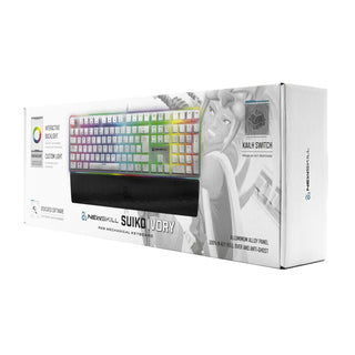 Gaming Keyboard Newskill Suiko Ivory Spanish Qwerty White LED RGB