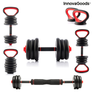 6-in-1 Set of Adjustable Weights with Exercise Guide Sixfit