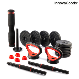 6-in-1 Set of Adjustable Weights with Exercise Guide Sixfit