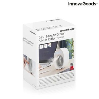 مبرد الهواء المرطب بالموجات فوق الصوتية المصغر مع LED Koolizer InnovaGoods