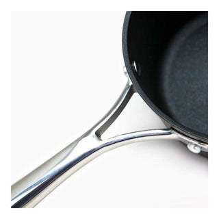 Saucepan with Lid Amercook Black Terracotta Oven Stainless steel