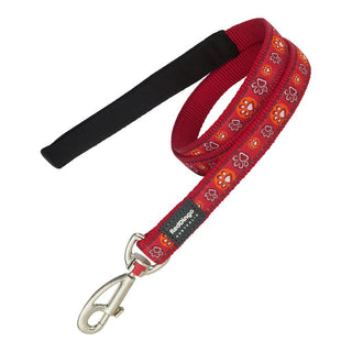 Dog Harness Red Dingo Style Red Animal footprint 46-76 cm