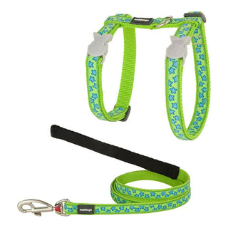 Cat Harness Red Dingo Style Turquoise Star Strap