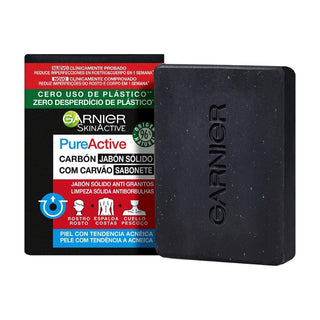 Natural Soap Bar Garnier Skinactive Active charcoal (100 g) - Dulcy Beauty