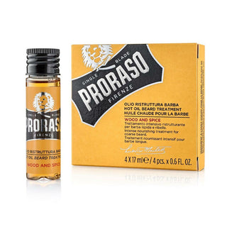 Beard Oil Yellow Proraso Hot (4 x 17 ml) - Dulcy Beauty