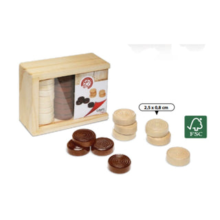 Checkers Pieces Cayro 617 Wood