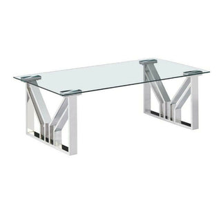 Tavolo centrale DKD Home Arredamento in cristallo trasparente 130 x 70 x 45 cm