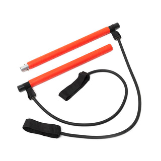 Fitness Bar with Resistance Bands and Exercise Guide Resibar